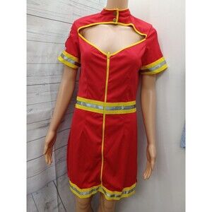 Leg Avenue Sexy Flirty Womens Fire fighter Costume Sz M/L